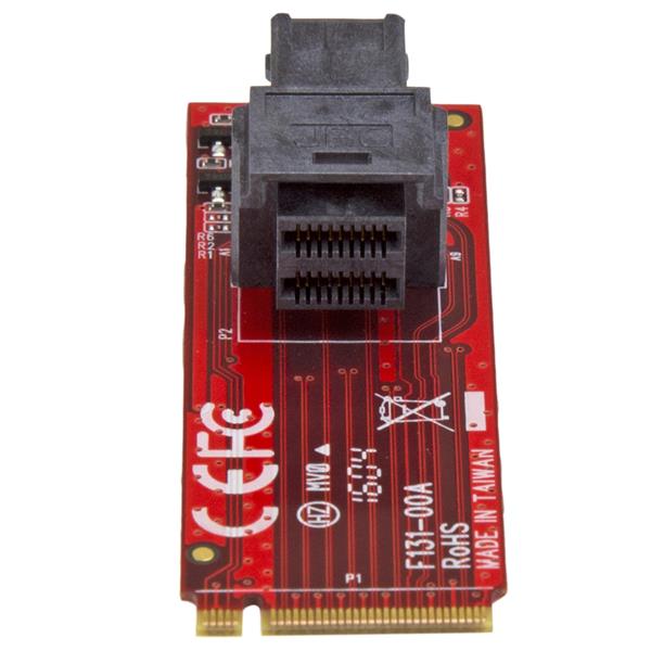 U.2 to M.2 adapter card for connecting 2.5” NVMe SSDs, enhancing desktop and server performance with high-speed data transfer.