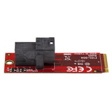 U.2 to M.2 PCIe adapter card for integrating high-speed NVMe SSDs into desktops or servers, enhancing storage performance efficiently.