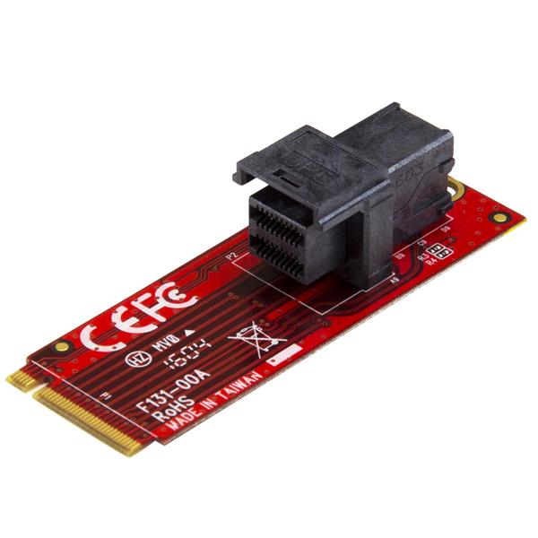 U.2 to M.2 PCIe adapter card for connecting 2.5” NVMe SSDs, enhancing desktop and server storage performance.