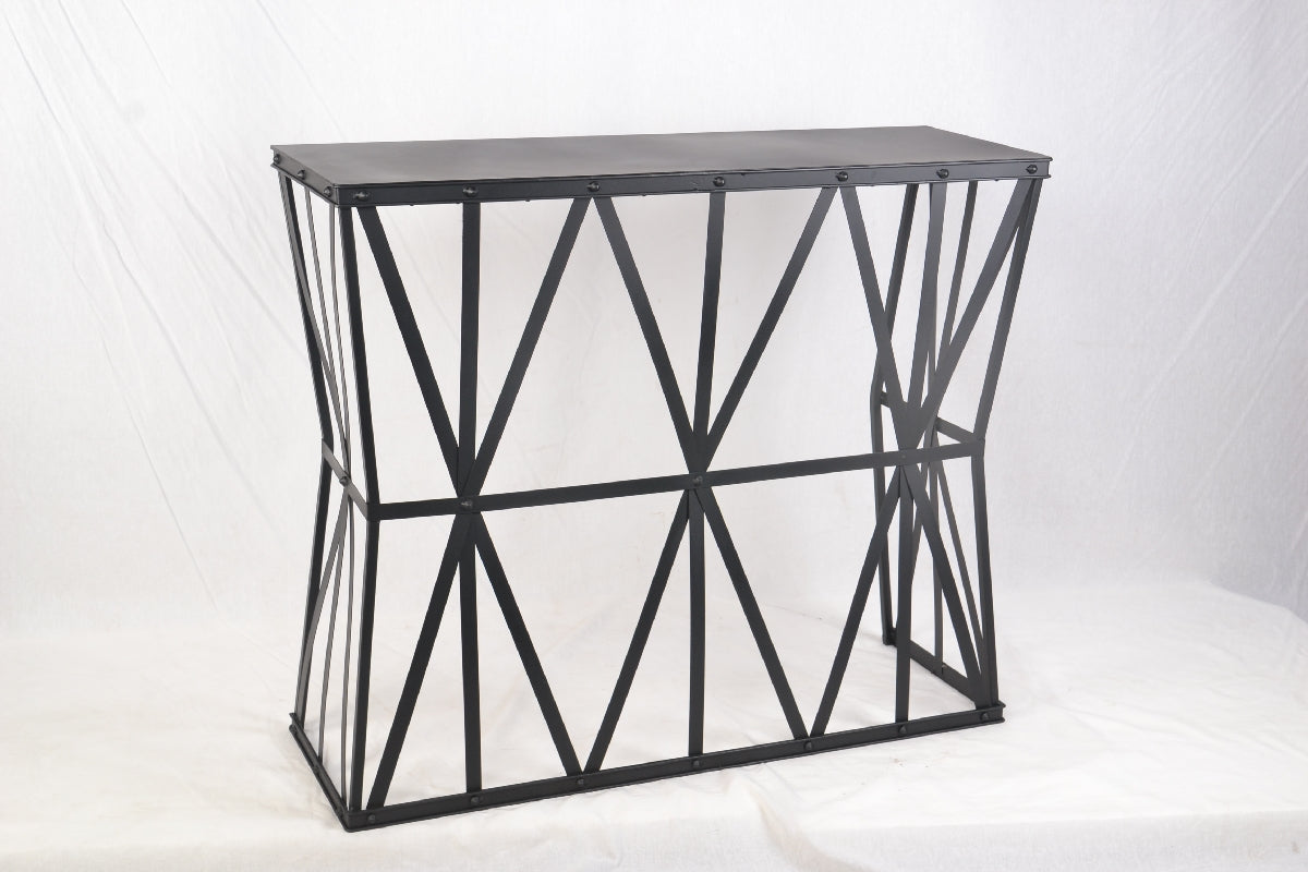 Stylish Rectangular CONSUL - LATTICE outdoor table, 96x34x79cm, perfect for gatherings and patios with a durable lattice design.