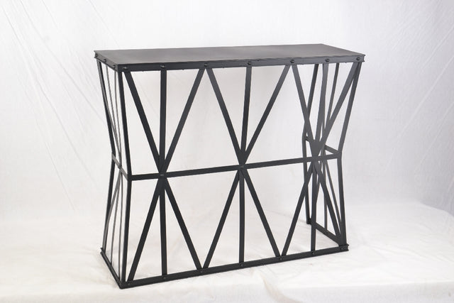 Stylish Rectangular CONSUL - LATTICE outdoor table, 96x34x79cm, perfect for gatherings and patios with a durable lattice design.