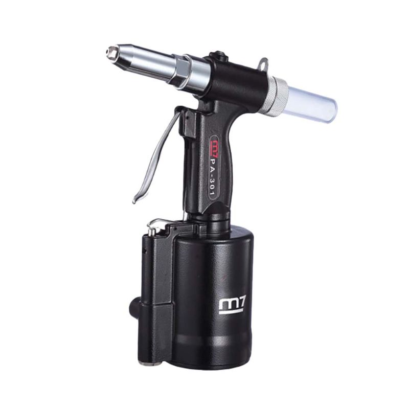 M7 Air Hydraulic Riveter with 16mm stroke, powerful 2303 lb.f, 2.4-4.8mm capacity, ideal for precision riveting tasks.