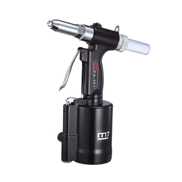 M7 Air Hydraulic Riveter with 16mm stroke, powerful 2303 lb.f, 2.4-4.8mm capacity, ideal for precision riveting tasks.