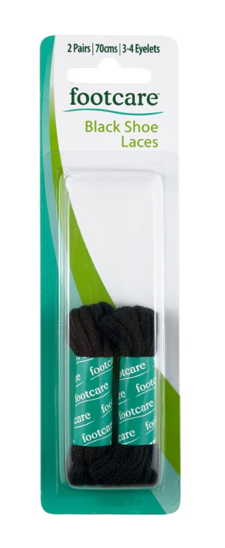 Durable 75cm black round shoe laces made from high-quality spun polyester, perfect for various footwear styles.