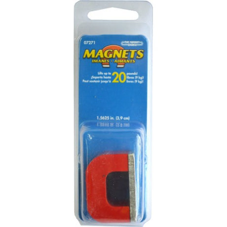 Horseshoe-shaped Alnico magnet with 20lbs pull strength, ideal for crafts, woodworking, and educational projects.