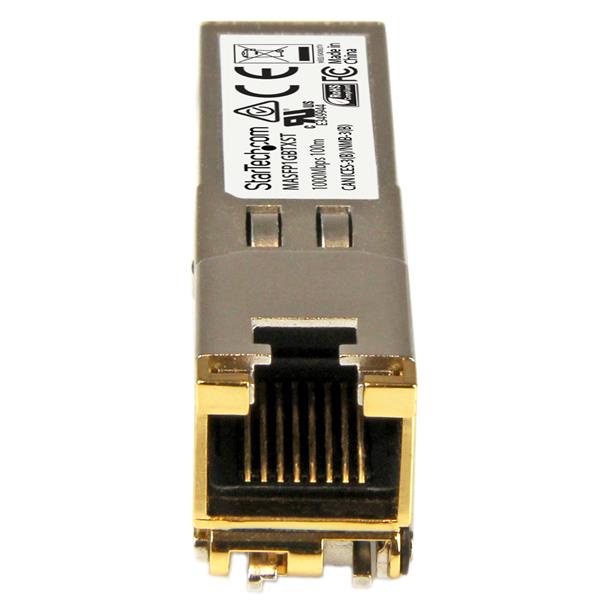 Cisco Meraki MA-SFP-1GB-TX compatible SFP copper module for 1 GbE connectivity over copper with RJ45, 100m range.