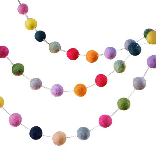Merry & Bright Felt Beads Garland - Pack of 75