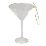 Colorful martini glass ornament for Christmas tree, 10.5cm x 7cm, adds whimsy and festivity to holiday decor.