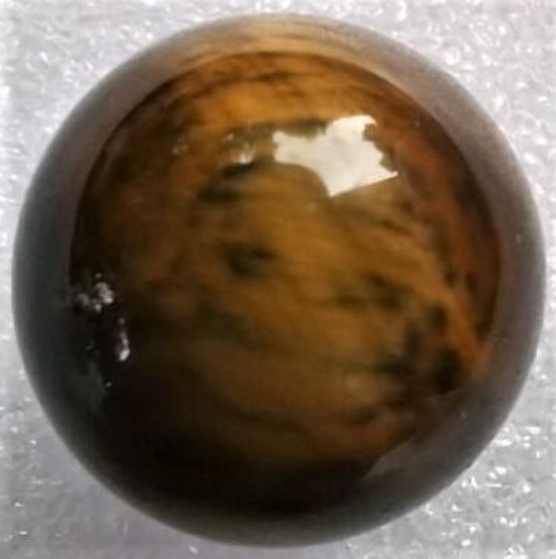 Set of 5 Tiger Eye spheres, 2CM each, with golden-brown hues, ideal for decor, meditation, and enhancing positive energy.