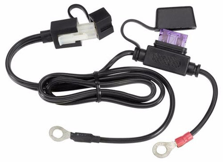 Fused wiring harness for Projecta AC150 and AC250B, ensuring reliable vehicle electrical connections and safety.