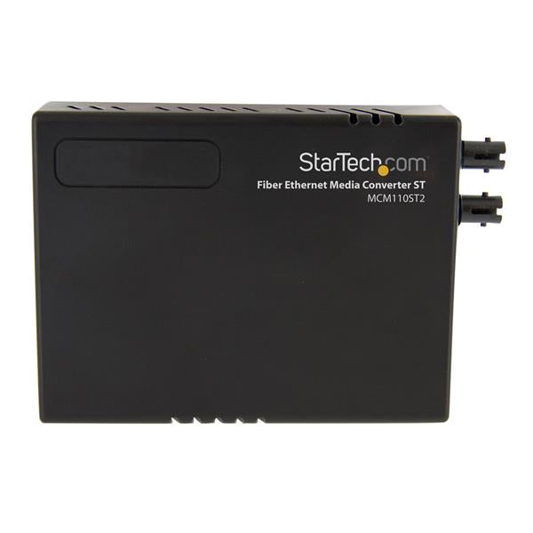 10/100 Multi Mode Fiber Media Converter for extending Ethernet connections up to 2 km with auto-switching support and easy setup.