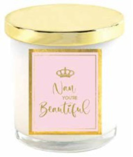 Nan You're Beautiful Candle: eco-friendly soy wax with floral and fruity notes, perfect for relaxation and home decor elegance.