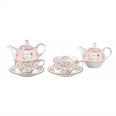 Elegant tea-for-one set featuring a charming teapot and cup, perfect for cozy moments and relaxing tea rituals.