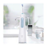 Braun Oral-B MDH20 Aquacare Irrigator offers Oxyjet Technology for deep gum cleaning, with customizable pressure and cordless design.