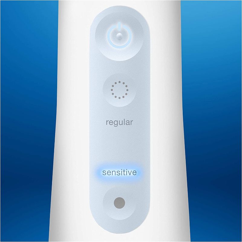 Braun Oral-B MDH20 Aquacare irrigator with Oxyjet Technology for deep gum care and customizable cleaning intensities.