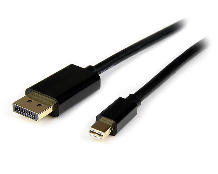 4m Mini DisplayPort to DisplayPort adapter cable for connecting laptops to monitors, projectors, and HDTVs with HD video.