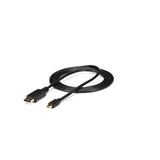 6 ft Mini DisplayPort to DisplayPort cable enabling 4K resolution connection for laptops to monitors or projectors.