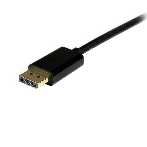 2m Mini DisplayPort to DisplayPort adapter cable for 4K visuals, gold-plated connectors, durable, and ideal for multiple displays.