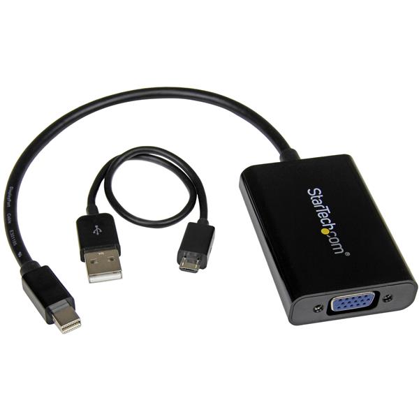 Mini DisplayPort to VGA Adapter with Audio for seamless connection to VGA displays, ideal for presentations and tidy setups.