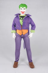 Limited edition MEGO Joker figurine, styled in 1970s design, with 26 poseable points for dynamic display.