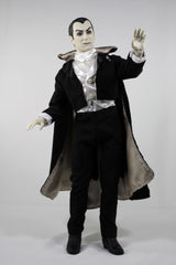 14" MEGO Dracula collectible figurine with vintage style, poseable features, and authentic clothing from Universal Studios.