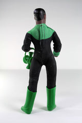 8" Green Lantern (John Stewart) figurine with retro design, 14 points of articulation, and comic-accurate details for collectors.