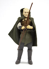 8-inch MEGO Legolas collectible figurine, features 14 points of articulation, vintage design, and detailed costume accessories.