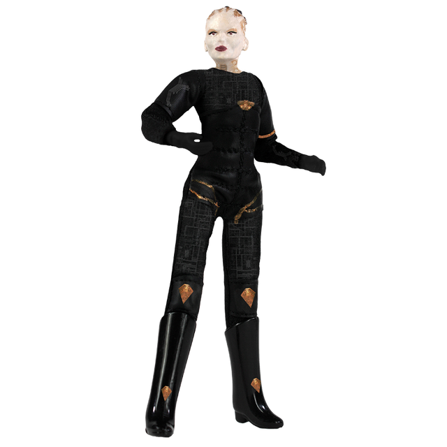 8-inch MEGO Borg Queen collectible figurine with detailed costume, 14 points of articulation, perfect for Star Trek fans.