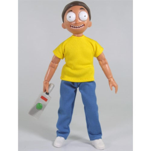 8-inch MEGO Morty Smith figurine with detailed outfit and articulation, perfect for fans of Rick and Morty adventures.