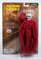 8-inch MEGO Phantom - Red Death figurine with 14 poseable points, featuring vintage costume and collectible packaging.