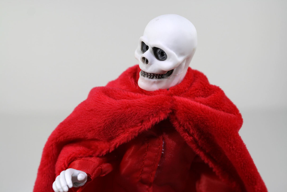 Collectible MEGO 8" Phantom - Red Death figure with 14 points of articulation and detailed retro costume for display.