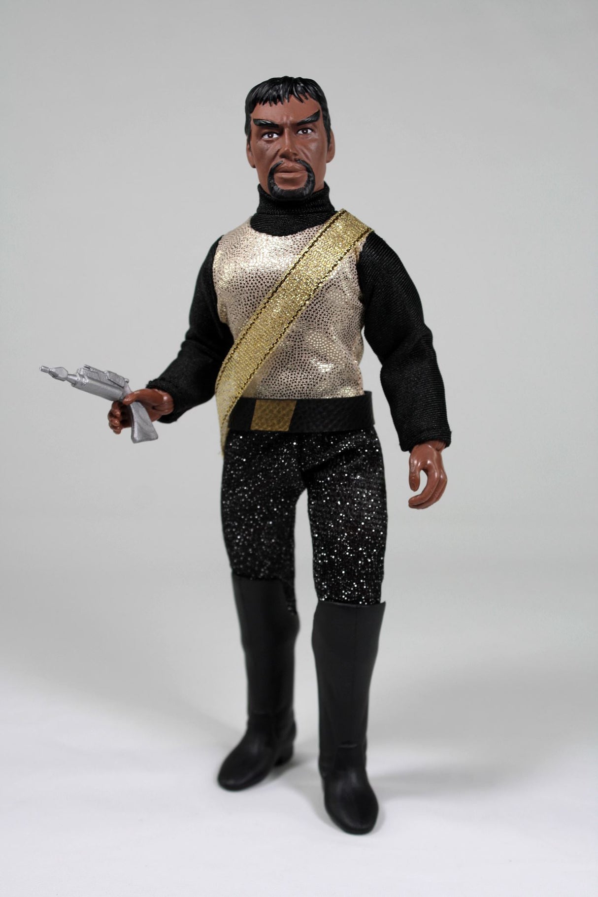 Alt text: MEGO 8" TOS Star Trek Kang the Klingon figure with 14 points of articulation and retro styling, ideal for collectors.