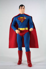 14-inch Mego Superman collectible figurine with comic-accurate details and 14 points of articulation for display and play.