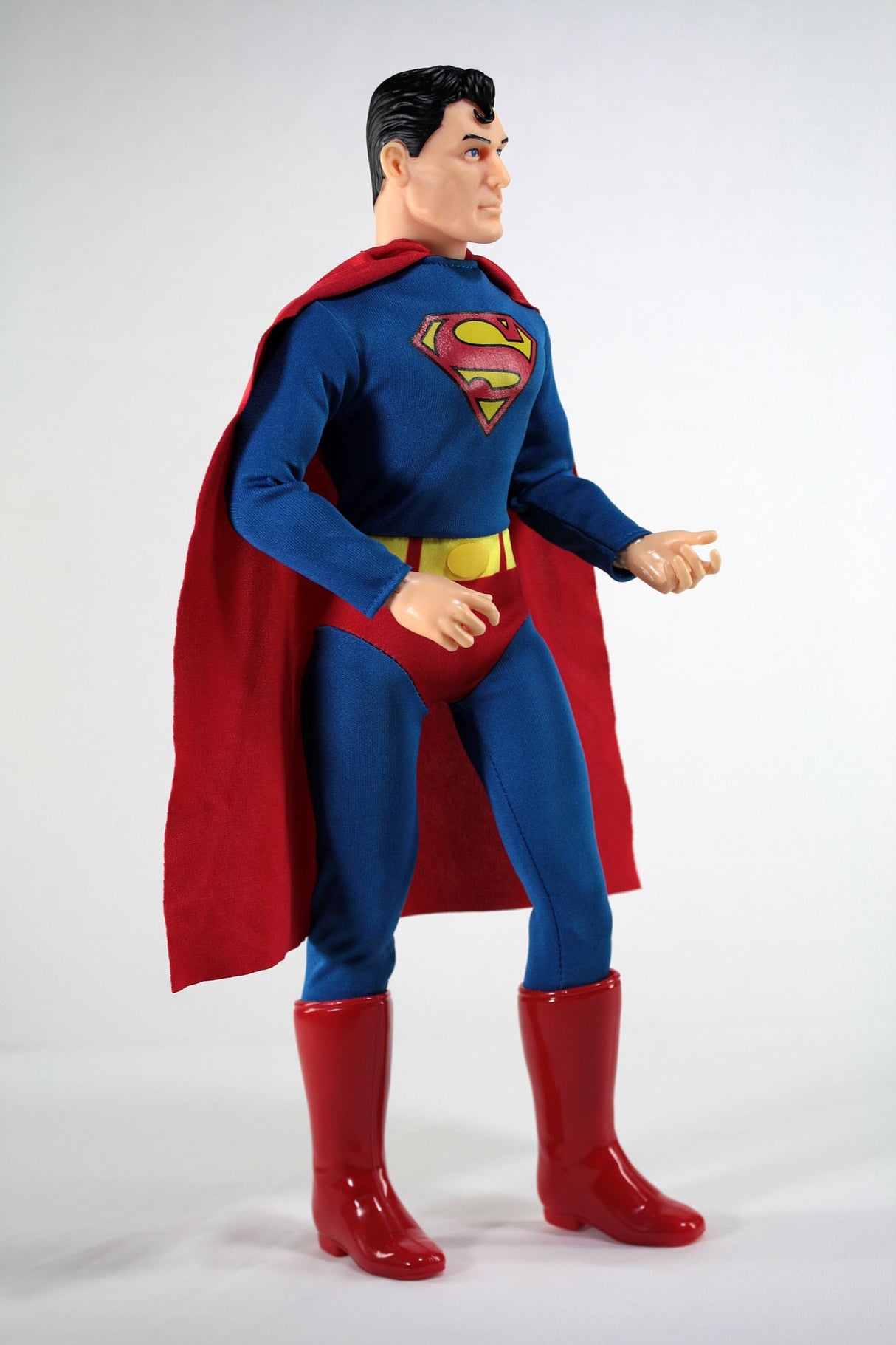 14-inch Mego Superman collectible figurine with comic book detail and 14 points of articulation, perfect for display or play.