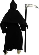 8-inch MEGO Grim Reaper figurine, intricately detailed, perfect for collectors and display.