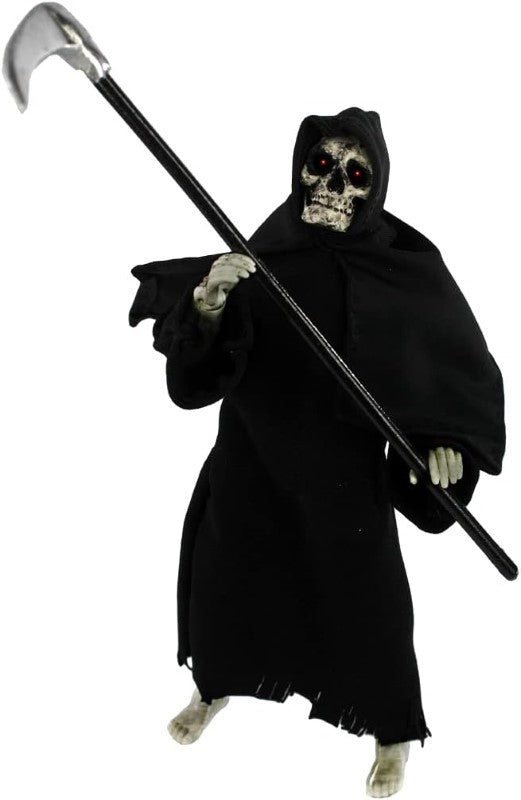 8-inch MEGO Grim Reaper collectible figurine, intricately designed for serious collectors and horror fans.