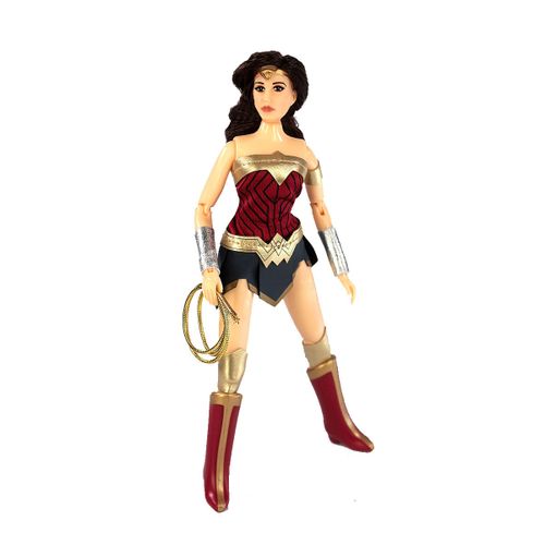 8" Gal Gadot Wonder Woman figurine in retro style, 14 points of articulation, ideal for collectors and fans of DC Universe.