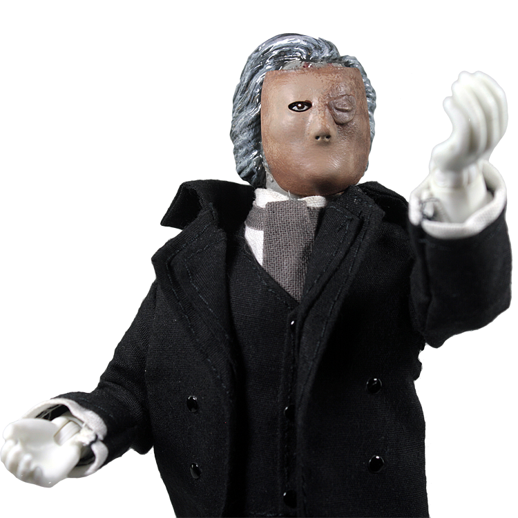 8" MEGO Phantom of the Opera collectible figurine with detailed costume and 14 points of articulation, perfect for classic film fans.