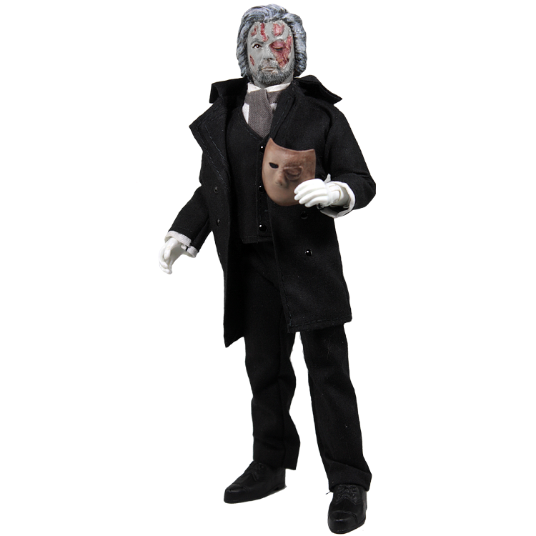 8-inch MEGO Phantom of the Opera collectible figurine with 14 articulation points and classic design in collector's box.