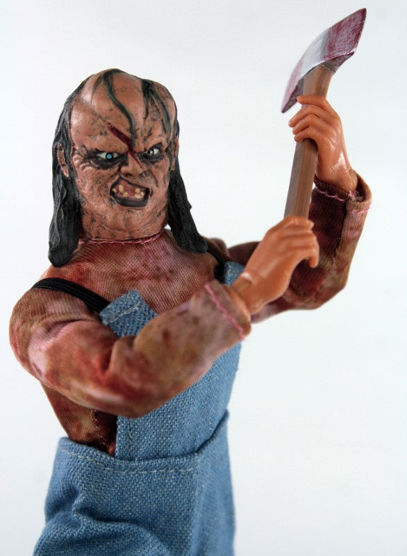 MEGO 8" Hatchet collectible figurine of Victor Crowley, featuring 26 points of articulation and detailed screen-accurate attire.