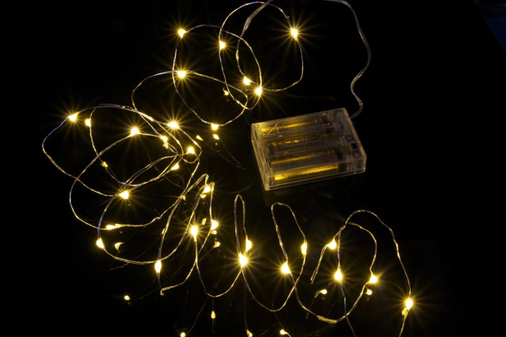 Dazzling 5m silver fairy lights with 50 LEDs for enchanting indoor ambiance, perfect for special occasions and home decor.