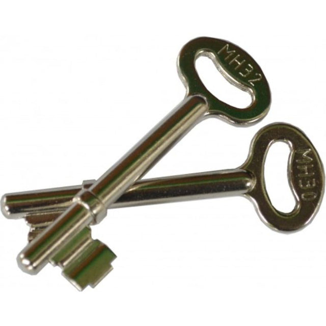 Key for MORTICEXL Xcel Mortice Lock MH25, embossed for easy identification and designed for residential and commercial security.