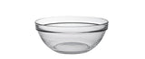 Clear 17cm Duralex glass bowl, durable tempered design, ideal for serving hot or cold dishes, dishwasher and microwave safe.