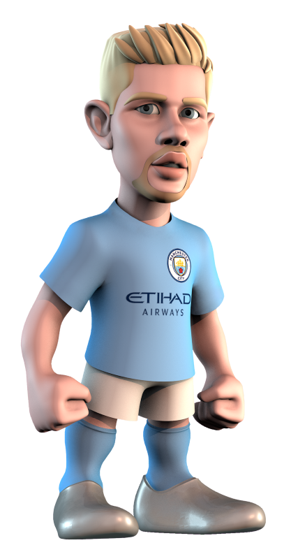 MINIX Collectible Figurine of Kevin De Bruyne, showcasing detailed craftsmanship and dynamic football presence.