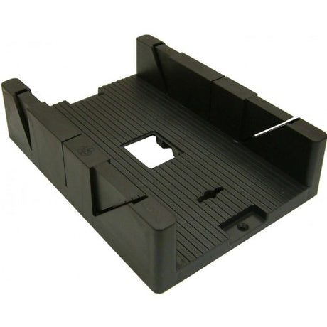 Mitre Boxes Mega 179 x 58mm in durable Linic plastic, featuring 45, 60, 90-degree guides for precise cuts in DIY projects.