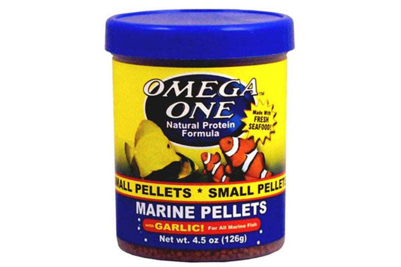 Fish Food - Omega Garlic Marine Pellets 127g Sinking