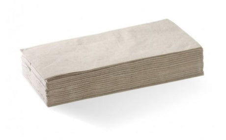 Brown quilted dinner napkins, 400mm x 400mm, 2-ply, 1/8 fold design, ideal for elevating dining experiences, pack of 1000.