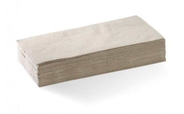 Brown quilted dinner napkins, 400mm x 400mm, 2-ply, 1/8 fold design, ideal for elevating dining experiences, pack of 1000.