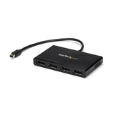 Mini DisplayPort to DisplayPort 4-Port MST Hub enabling multi-monitor setup for enhanced productivity and UHD display quality.