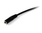 2m TRRS headset extension cable with dual 3.5mm connectors for seamless audio connectivity with devices like smartphones and laptops.